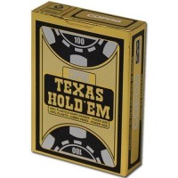 Texas Holdem Gold Jumbo Face czarne - zdjęcie zabawki, gry