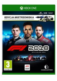F1 2018 Edycja Mistrzowska XboxOne - pudełko programu