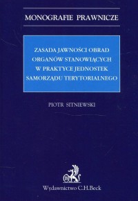 Zasada jawności obrad organów stanowiących - okładka książki