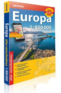 Europa atlas samochodowy 1:800 - okładka książki