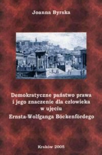 Demokratyczne państwo prawa i jego - okładka książki