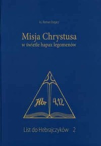 Misja Chrystusa w świetle hapax - okładka książki