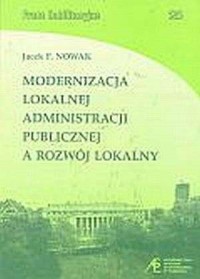 Modernizacja lokalnej administracji - okładka książki