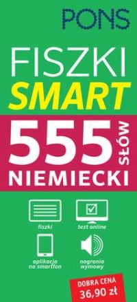 Fiszki Smart 555 słów. Niemiecki - okładka podręcznika