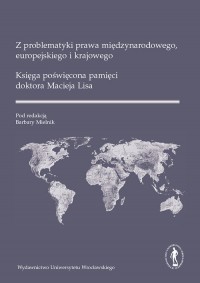 Z problematyki prawa międzynarodowego - okładka książki