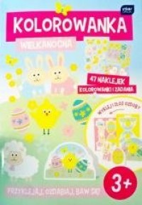 Kolorowanka Wielkanocna A4 z naklejkami+wycinanki - okładka książki
