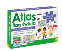 Atlas flag świata/Plakat z mapą/Puzzle. - okładka książki
