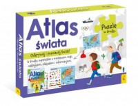 Atlas Świata/Plakat z mapą/Puzzle. - okładka książki