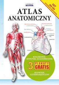Atlas anatomiczny. 3 plakaty gratis - okładka książki