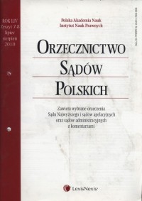 Orzecznictwo Sądów Polskich 7-8/2010 - okładka książki