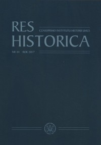 Res Historica Nr 44 Rok 2017 - okładka książki