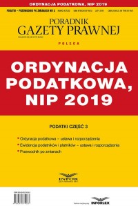 Ordynacja podatkowa, NIP 2019. - okładka książki