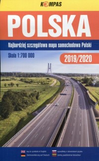 Polska 2019/2020 mapa samochodowa - okładka książki