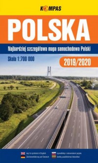 Polska 2019/2020 mapa samochodowa - okładka książki