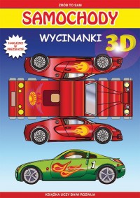 Samochody Wycinanki 3D. Naklejki - okładka książki