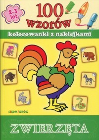 100 wzorów Zwierzęta Kolorowanki - okładka książki