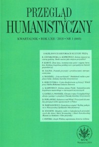 Przegląd humanistyczny 2018/1 - okładka książki