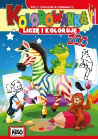 Kolorowanka Liczę i koloruję ZOO - okładka książki