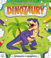 Chłopiec koloruje. Dinozaury - okładka książki