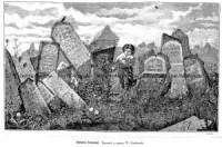 Cmentarz żydowski - zdjęcie reprintu, mapy