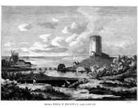 Mysza wieża w Kruszwicy nad Gopłem - zdjęcie reprintu, mapy