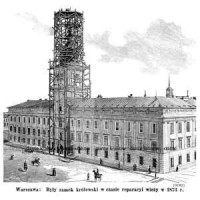 Warszawa. Były zamek królewski - zdjęcie reprintu, mapy