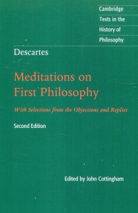 Descartes Meditations on First - okładka książki