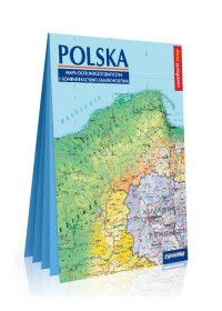 Polska. Mapa ogólnogeogr. i adm.-sam. - okładka książki