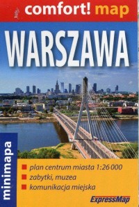 Comfort!map Warszawa 1:26 000 plan, - okładka książki