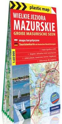 Plastic map Wielkie Jeziora Mazurskie - okładka książki