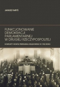 Funkcjonowanie demokracji parlamentarnej - okładka książki