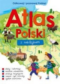 Atlas Polski z naklejkami - okładka książki