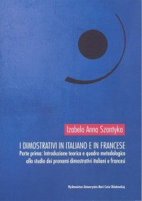 I dimostrativi in italiano e in - okładka książki