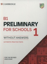 B1 Preliminary for Schools 1 for - okładka podręcznika