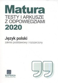Matura 2020. Język polski. Testy - okładka podręcznika