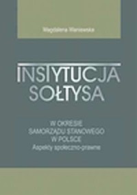 Instytucja sołtysa w okresie samorządu - okładka książki