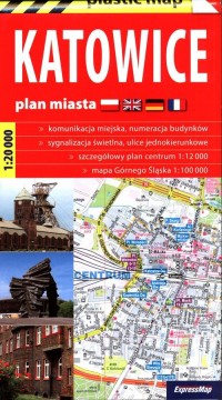 Plastic map Katowice 1:20 000 plan - okładka książki