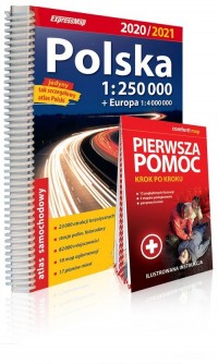 Polska atlas samochodowy 1:250 - okładka książki