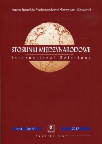 Stosunki Międzynarodowe Nr 4. Tom - okładka książki