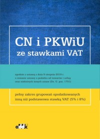CN i PKWiU ze stawkami VAT. zgodnie - okładka książki