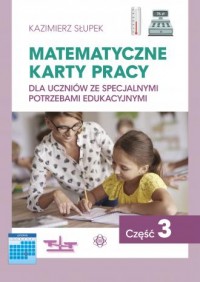 Matematyczne karty pracy cz. 3 - okładka podręcznika