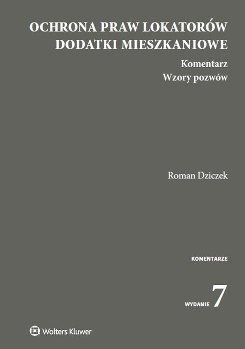 Art 8a Ustawy O Ochronie Praw Lokatorów Ochrona praw lokatorów. Dodatki mieszkaniowe. Komentarz. Wzory pozwów