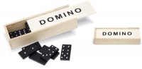Domino w drewnianym pudełku - zdjęcie zabawki, gry
