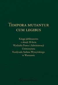 Tempora mutantur cum legibus. Księga - okładka książki