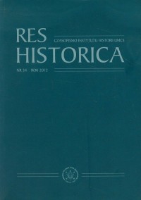 Res Historica 34. Czasopismo Instytutu - okładka książki