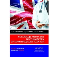 Słownik Kolokacje medyczne do tłumaczeń - okładka książki