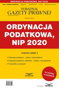 Ordynacja podatkowa NIP 2020. Podatki - okładka książki