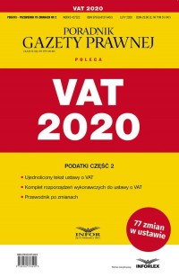 Vat 2020. Podatki - Przewodnik - okładka książki