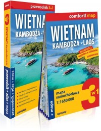 Wietnam Kambodża Laos 3w1: przewodnik - okładka książki