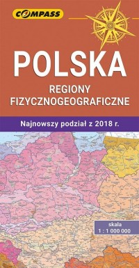 Mapa - Polska regiony fizycznogeograficzne - okładka książki